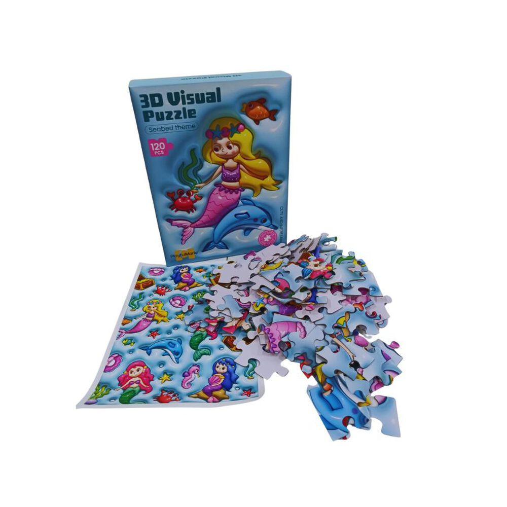 Puzzle 3d De Sirenas Infantil 120 Piezas image number 2.0