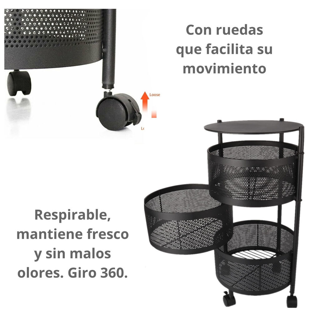 Organizador Para El Hogar Estante Cocina Baño Living 3 Niveles image number 4.0