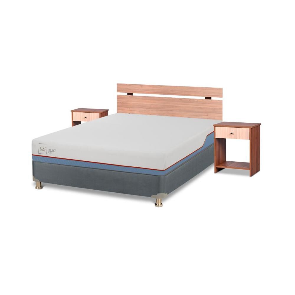 Cama Americana Cic Excellence Plus / 2 Plazas / Base Dividida + Set De Maderas image number 1.0