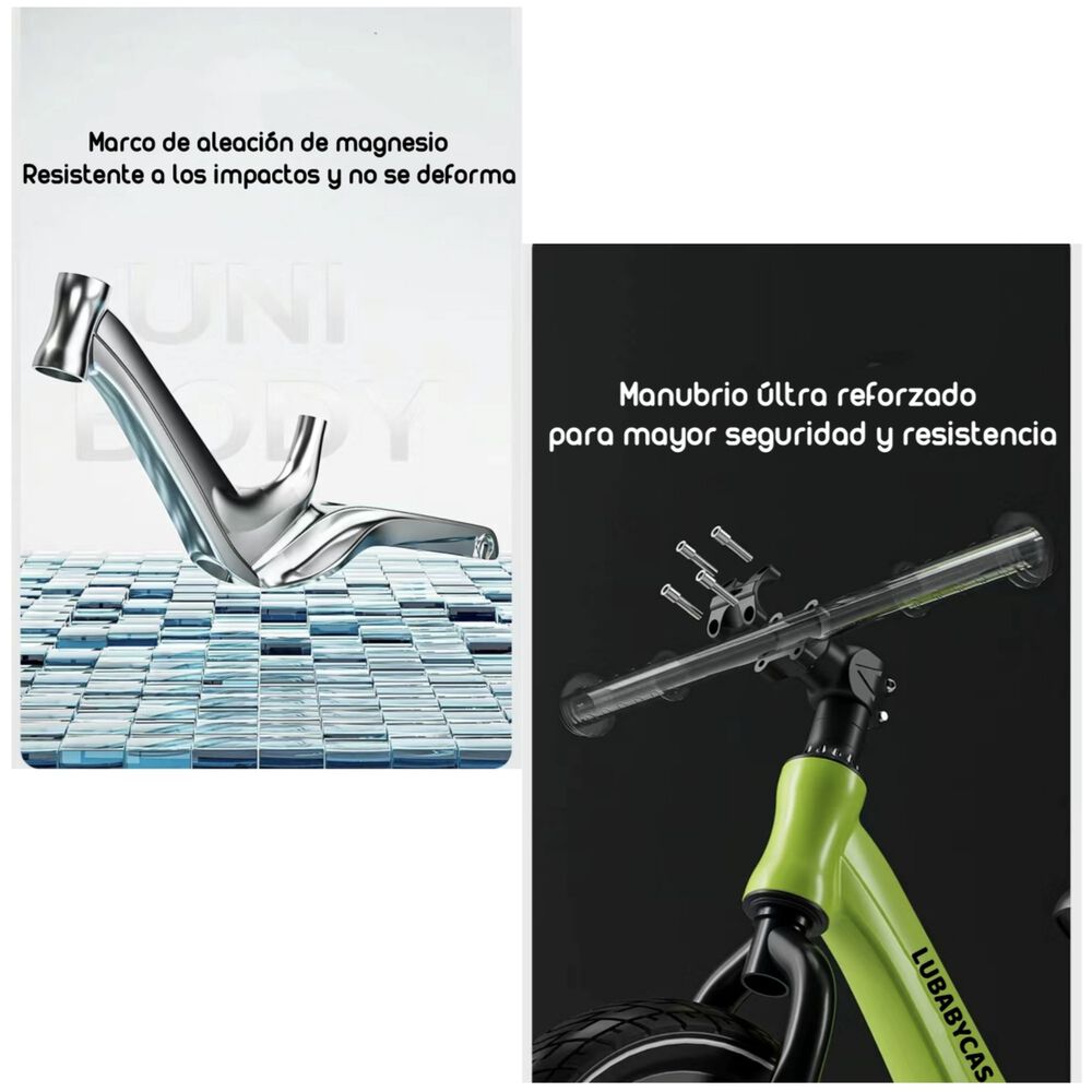 Bicicleta De Equilibrio 3-8 A&ntilde;os Aro 14 Negra Lubabycas image number 3.0