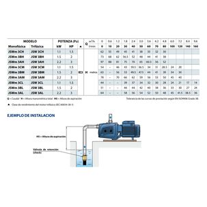 Bomba Autocebante Jswm/3cl 1,5hp 220v 160l/min Pedrollo