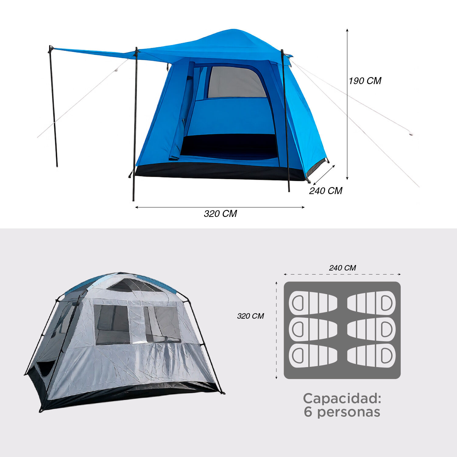 Carpa Camping Yosemite 6 Personas image number 3.0