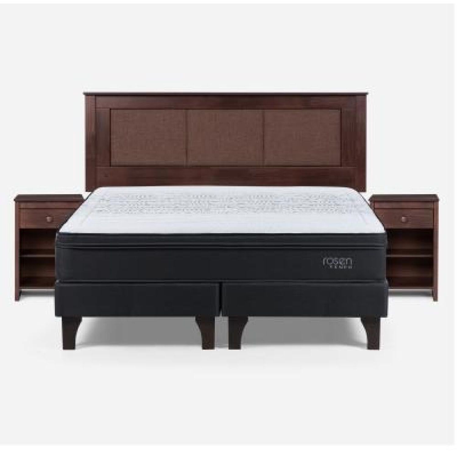 Cama Europea Rosen Tempo / King / Base Dividida + Set De Maderas Rachel image number 6.0