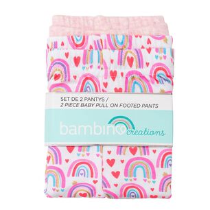 Set 2 Piezas Pantys Bambino Creations Arcoiris Rosado 6-9 M