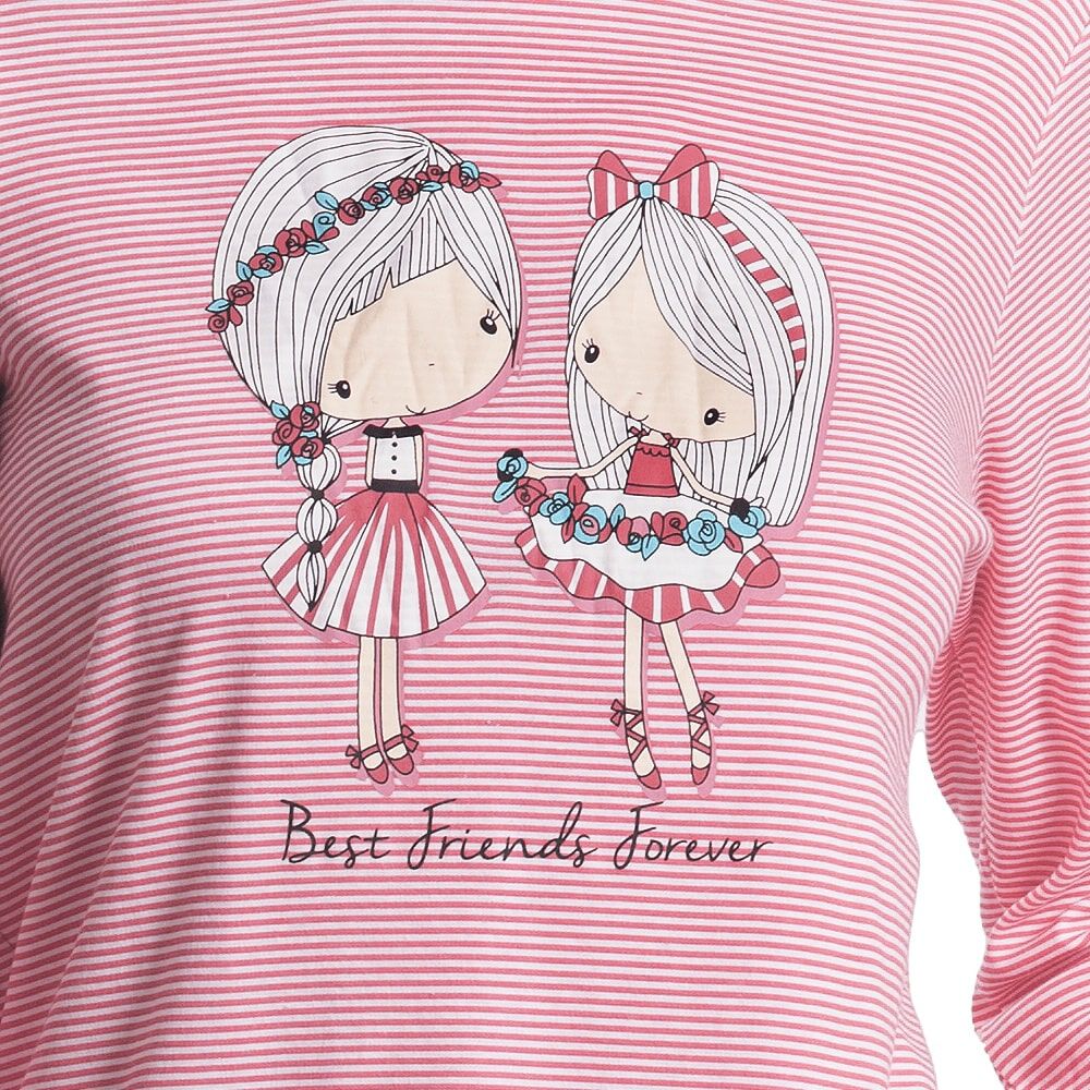 Art. 551 Pijama Algod&oacute;n Rayado Y Estampado De Ni&ntilde;as image number 1.0