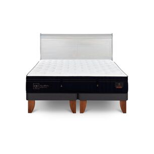 Cama Europea Cic Linea Premium / 2 Plazas / Base Dividida + Respaldo