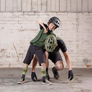 Jersey Ixs Manga Larga Infantil Jr Flow X Oliva Negro Kl