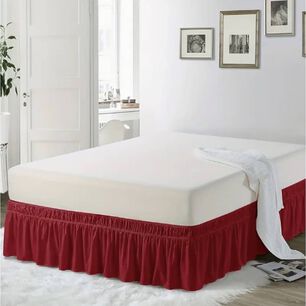 Faldon Liso Cama De 1,5 Plaza