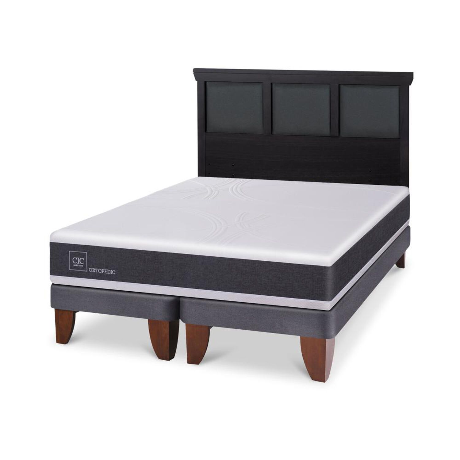 Cama Europea Cic Ortopedic / 2 Plazas / Base Dividida + Respaldo image number 4.0