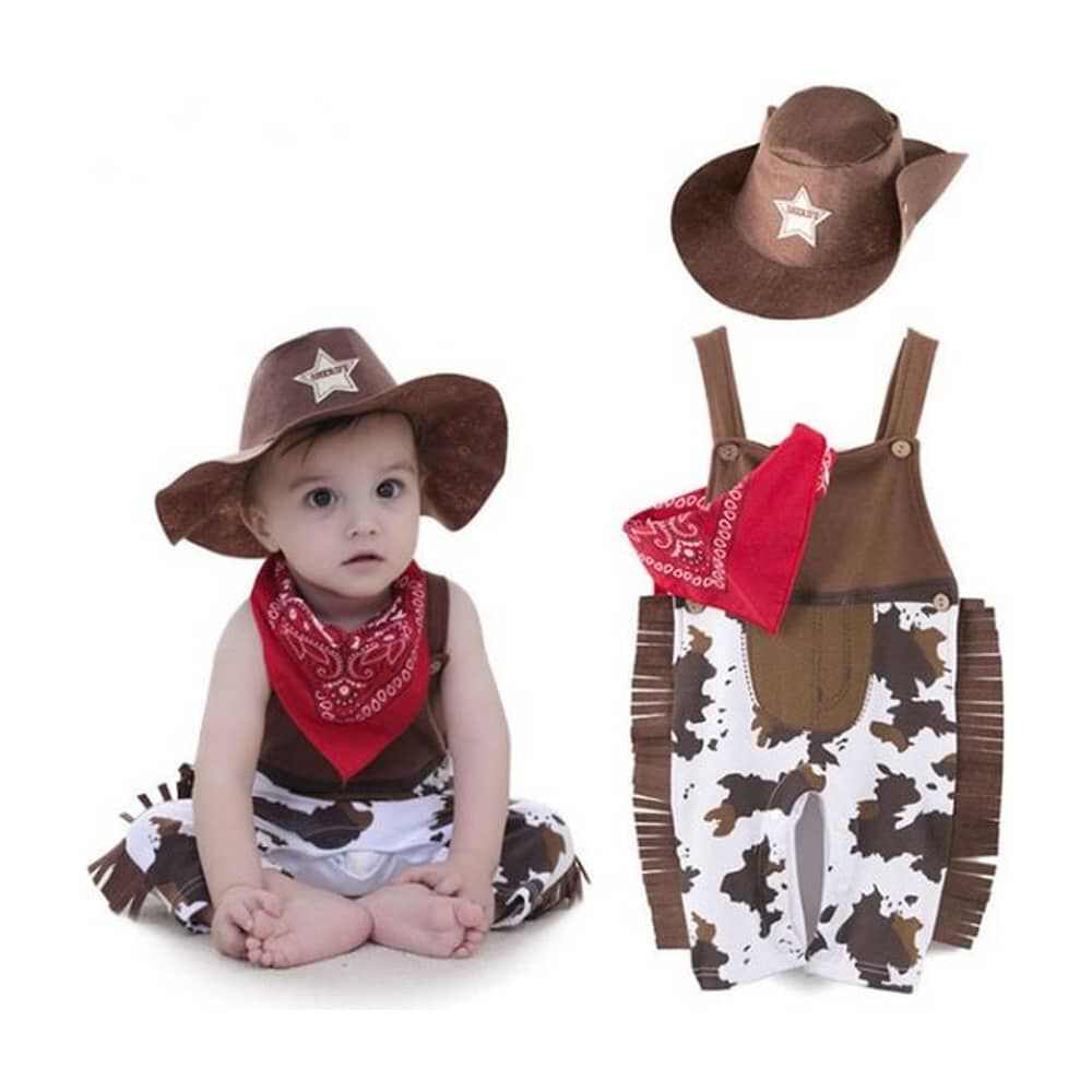 Disfraz Vaquero Para Beb&eacute; Excelente Calidad Con Gorro image number 0.0