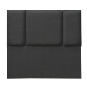 Respaldo De Cama Block Lino Grafito 2 Plazas