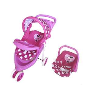 Juguete Mu&ntilde;eca Bebesit Coche Travel Jogger Minnie