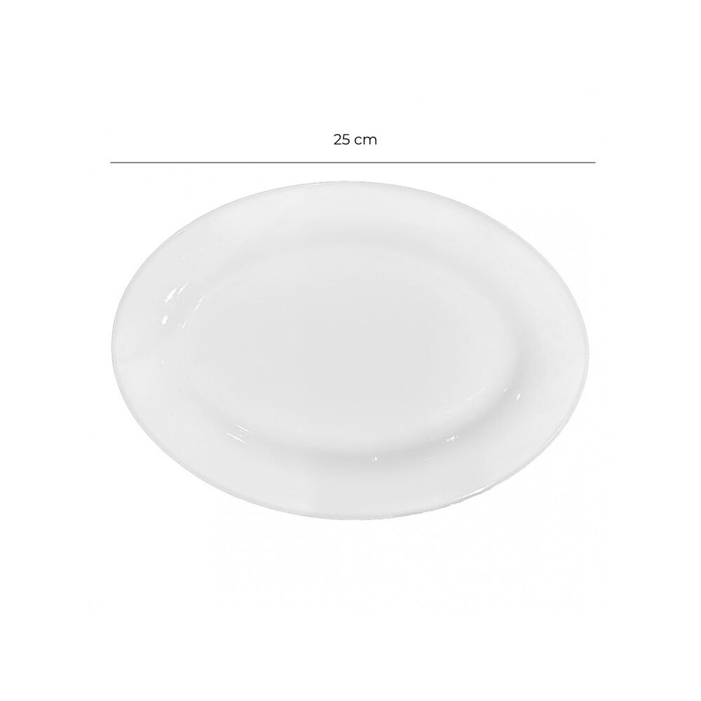Set De 6 Plato Ovalado Porcelana 25 Cm Linea Tower image number 4.0