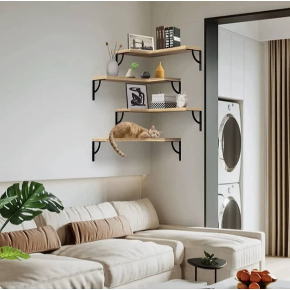 Juego De 4 Repisas Flotantes Minimalista Modelo Esquineras image number 1.0
