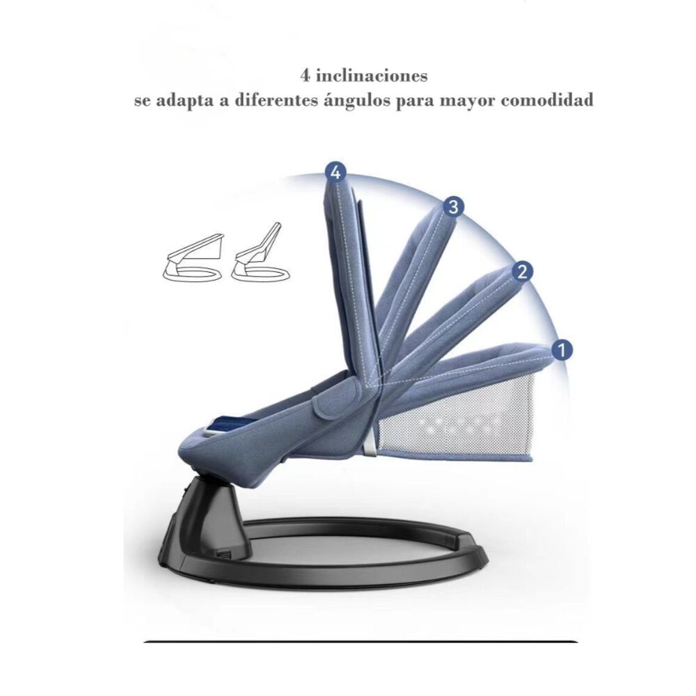 Mecedora El&eacute;ctrica Reclinable Bluetooth Lubabycas Rosada image number 15.0