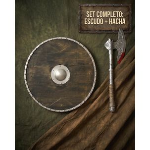 Escudo Y Hacha Medieval Vikinga Cosplay Accesorio Disfraz
