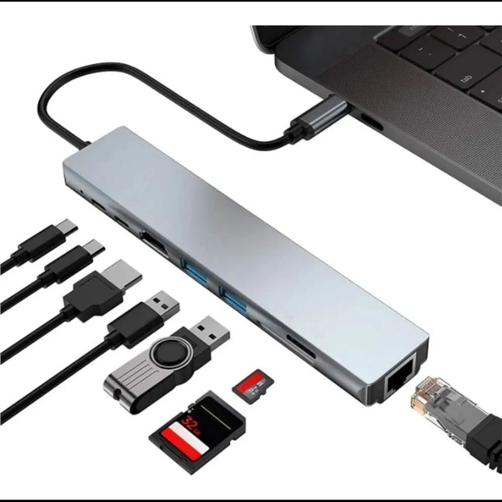 Adaptador Multipuerto Hub Tipo C 8 En 1 image number 0.0