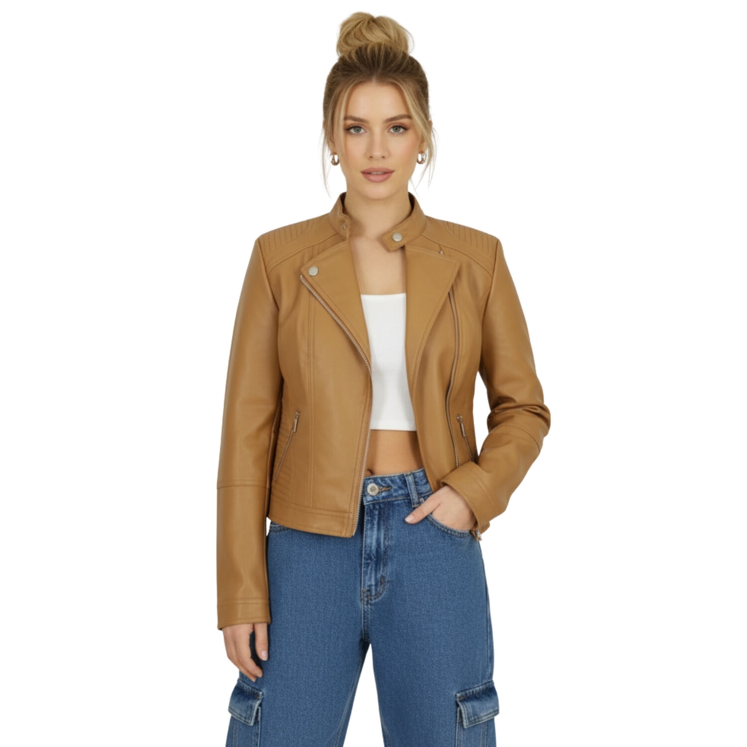 Chaqueta Ecocuero Olimpus Mujer image number 0.0