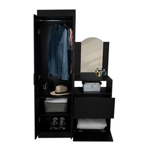Closet Comoda Con Espejo 3 Puertas 1 Cajon