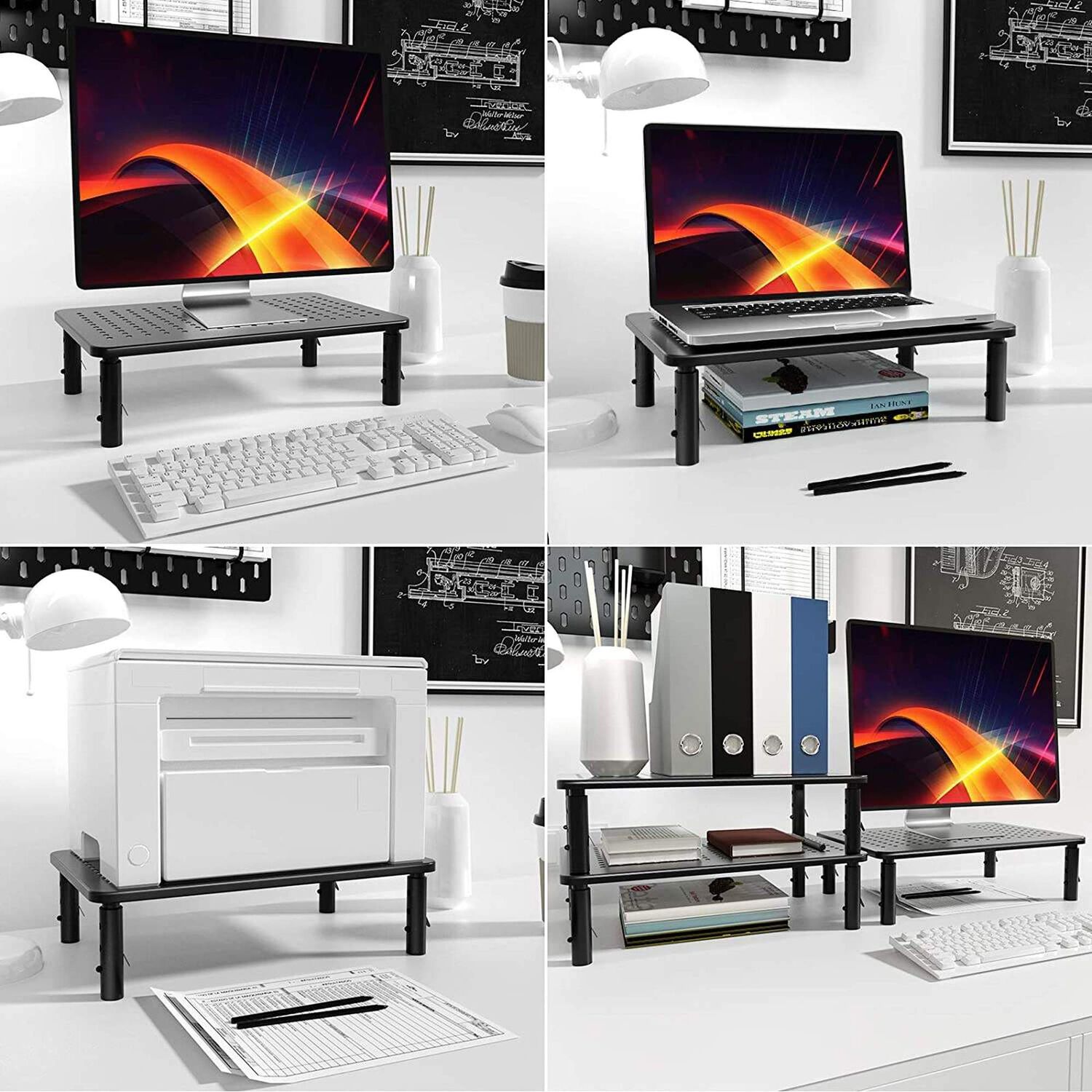 Base Para Soportar Monitor Ajustable 12 Kg Max Aluminum Desk image number 7.0
