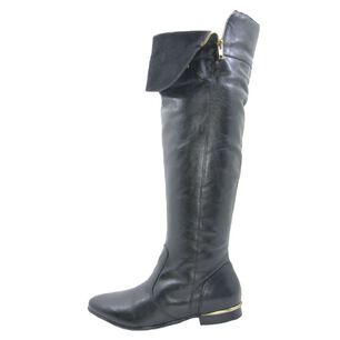 Bota Cuero Negro V&iacute;a Franca Art. 5916015preto