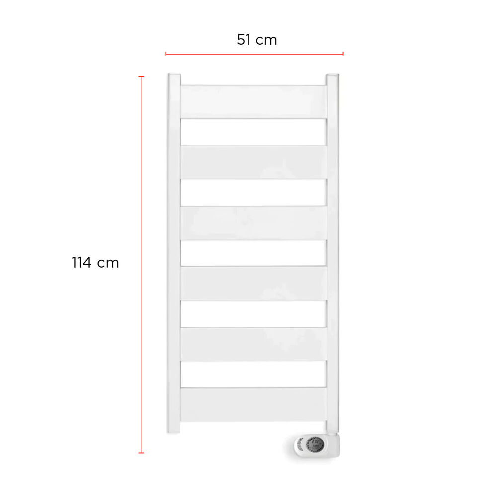 Toallero Radiador Secatoallas El&eacute;ctrico Neris 750w Blanco Primaterm image number 2.0