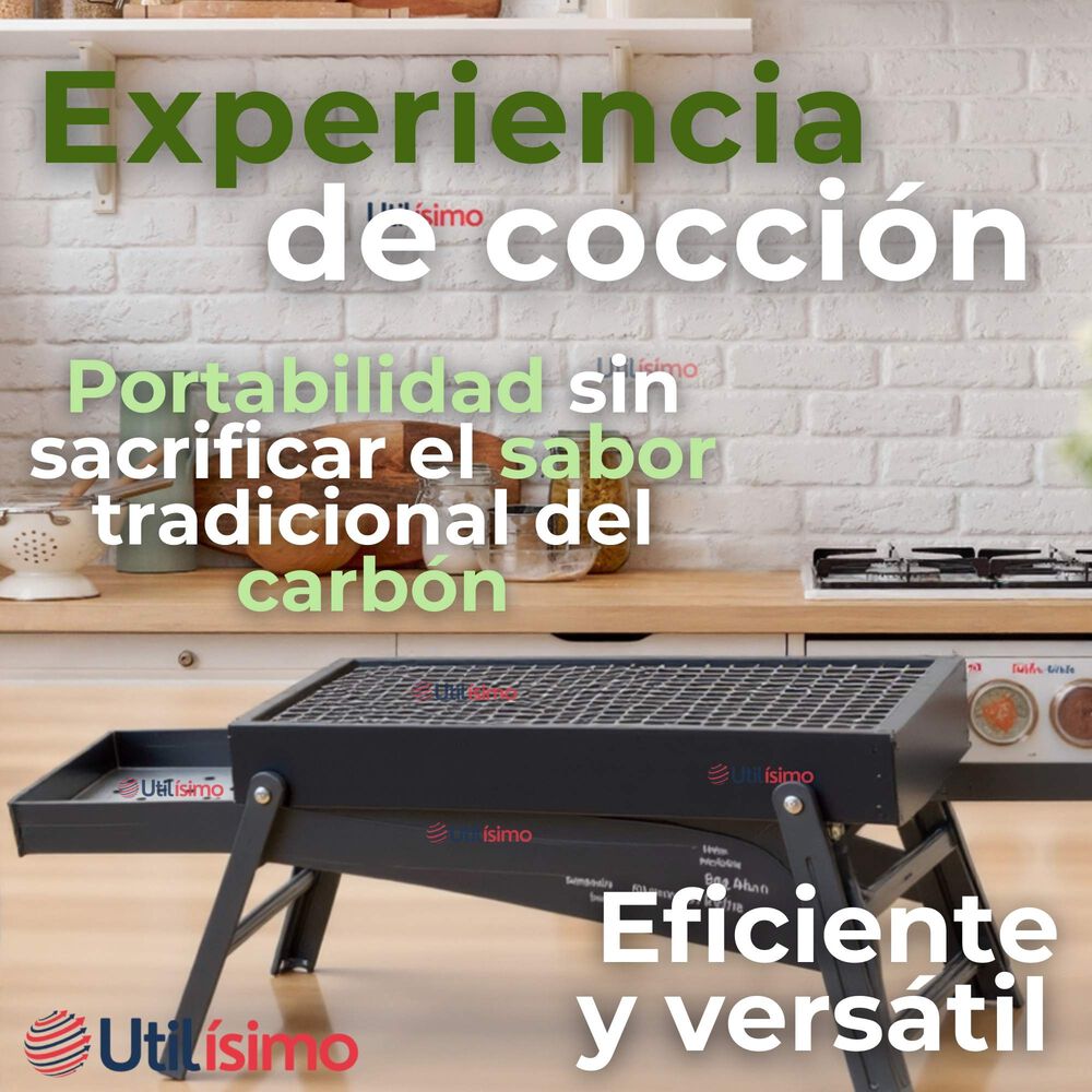 Mini Parrillera De Carbón Plegable Portátil Acero image number 4.0