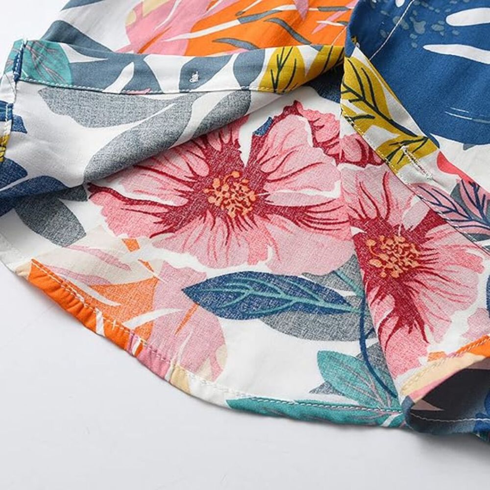 Conjunto De Vestir Hawaiano Manga Corta Ni&ntilde;o 1 A 5 A&ntilde;os Marr&oacute;n Hawaiano image number 5.0