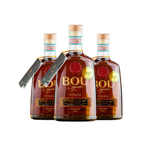 Pisco Bou Legado 40 Roble X 3 Unidades
