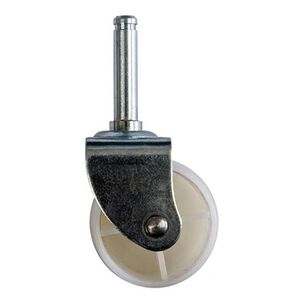 Rueda Tipo Barril Para Camas Rosen - Cic, V&aacute;stago 1.2 Cm Color Blanco