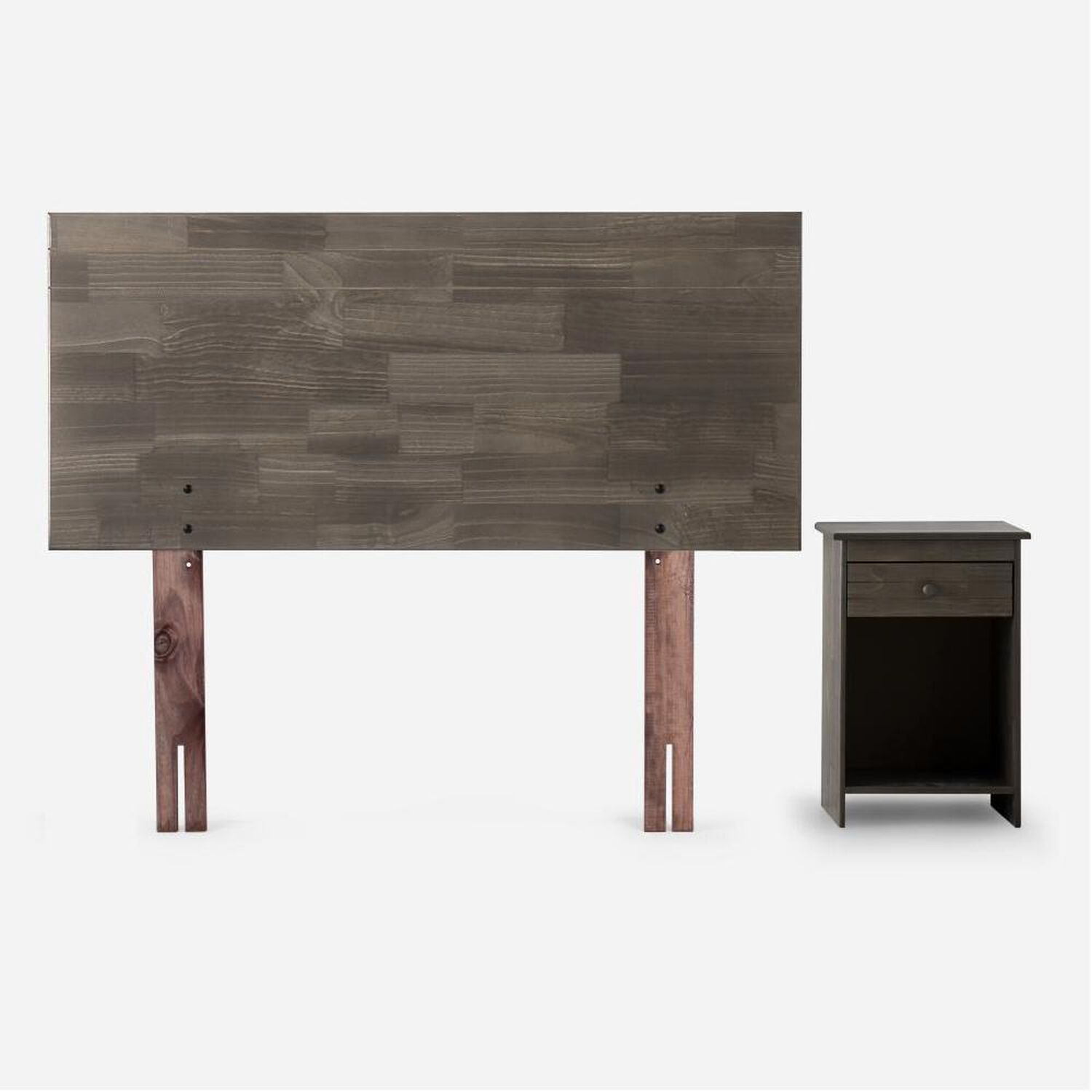 Cama Europea Rosen Wave / 1 Plaza / Base Normal + Set De Maderas Tabor Grafito image number 8.0
