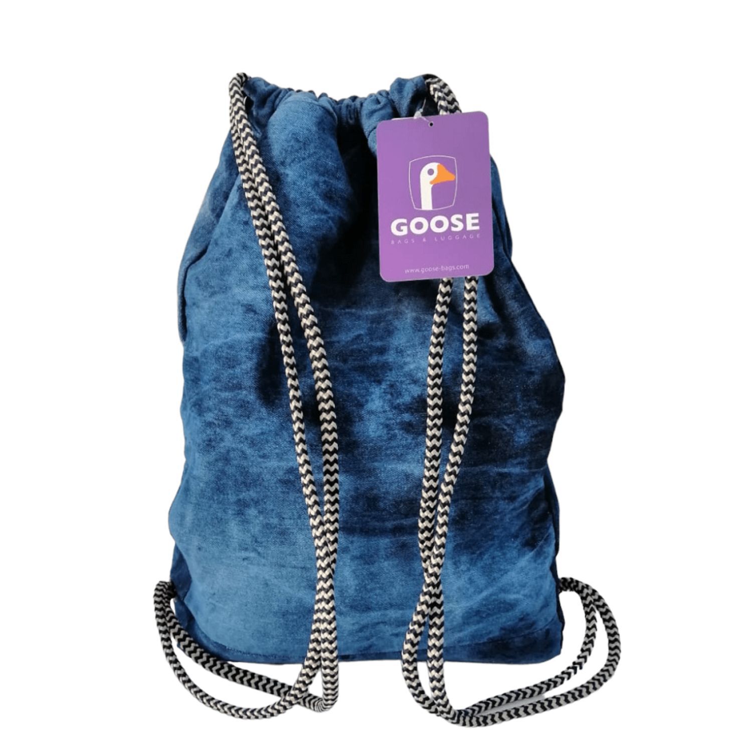 Mochila Saco Terciopelo Azul Unisex Casual Moderna Escolares image number 1.0
