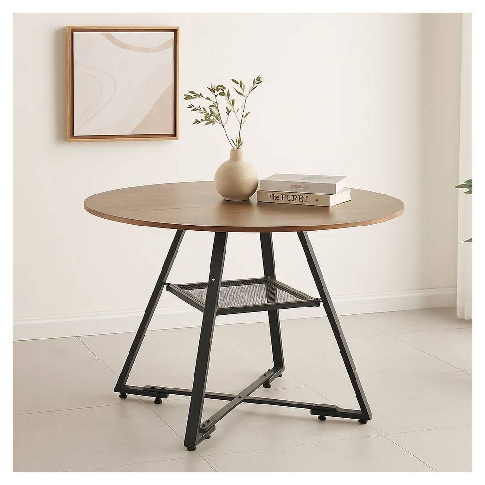 Mesa De Comedor Redonda Estilo Industrial Trn image number 1.0