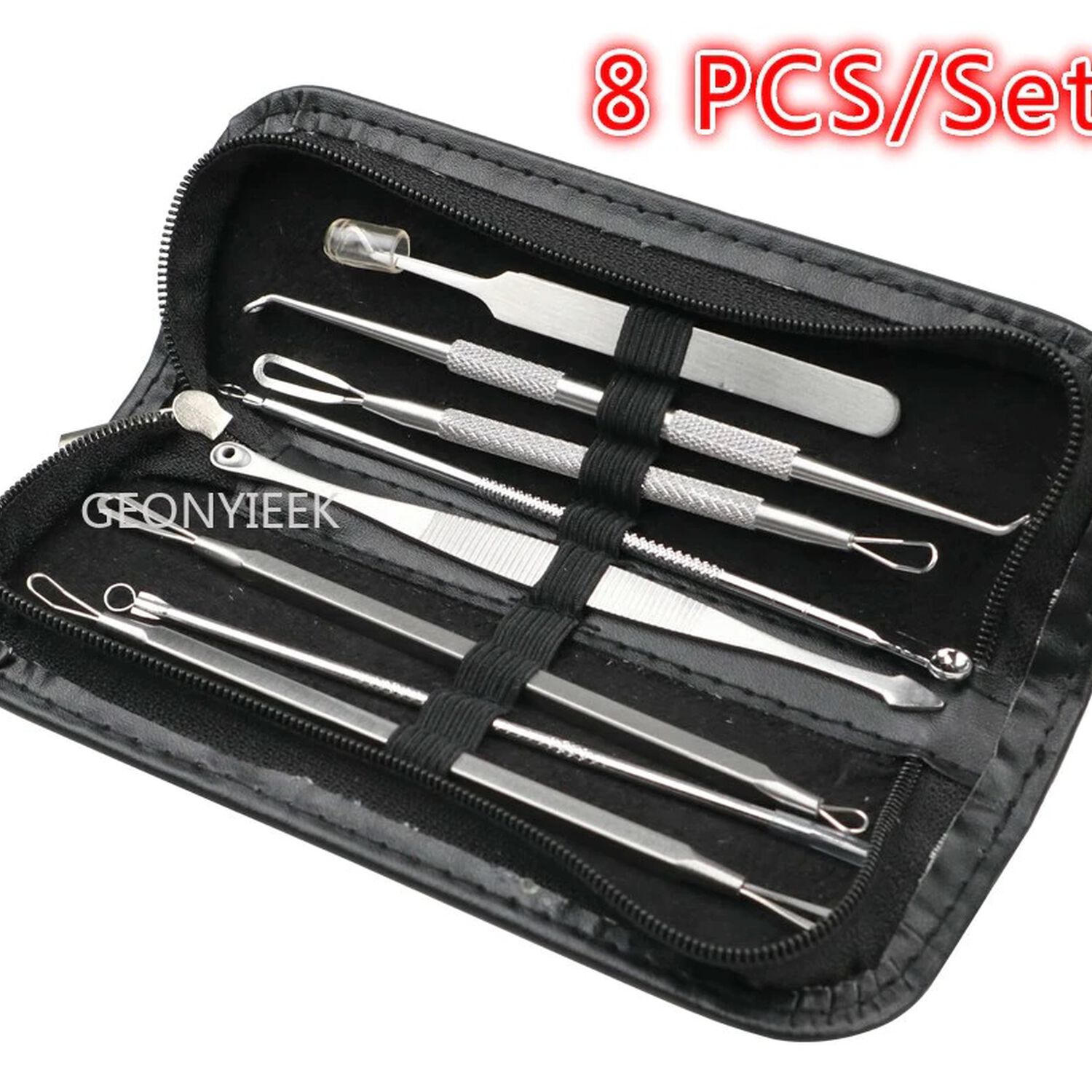 Kit Pinzas Herramientas Removedor Acne Puntos Negros Extractor 8 Piezas image number 2.0