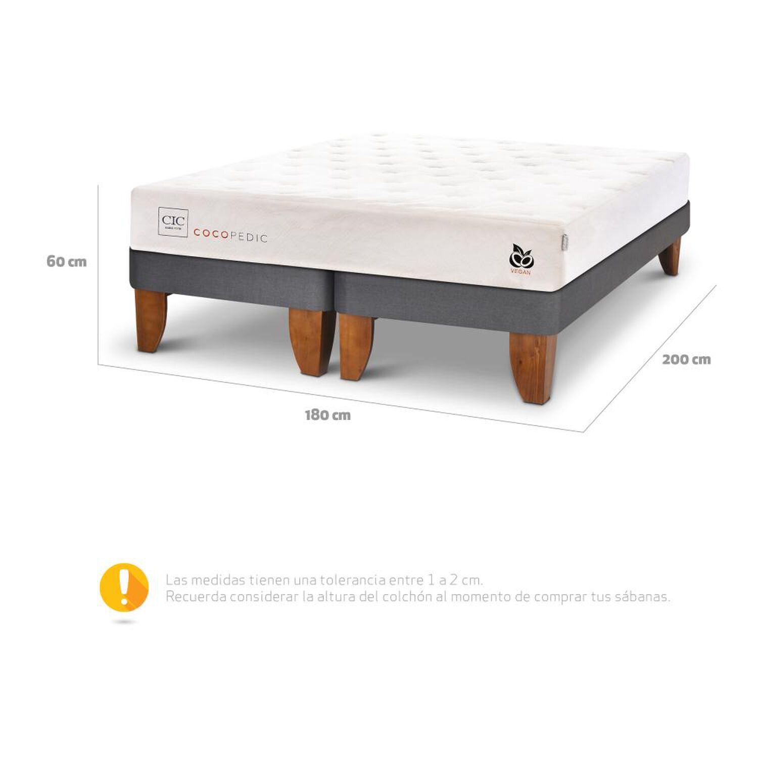 Cama Europea Cic Cocopedic / King / Base Dividida image number 4.0