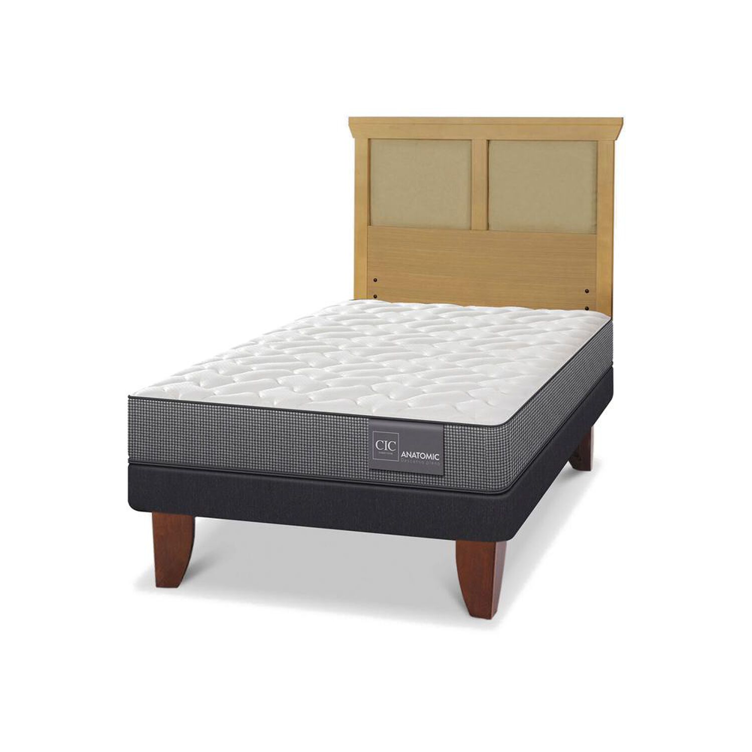 Cama Europea Cic Anatomic / 1.5 Plazas / Base Normal + Respaldo image number 3.0