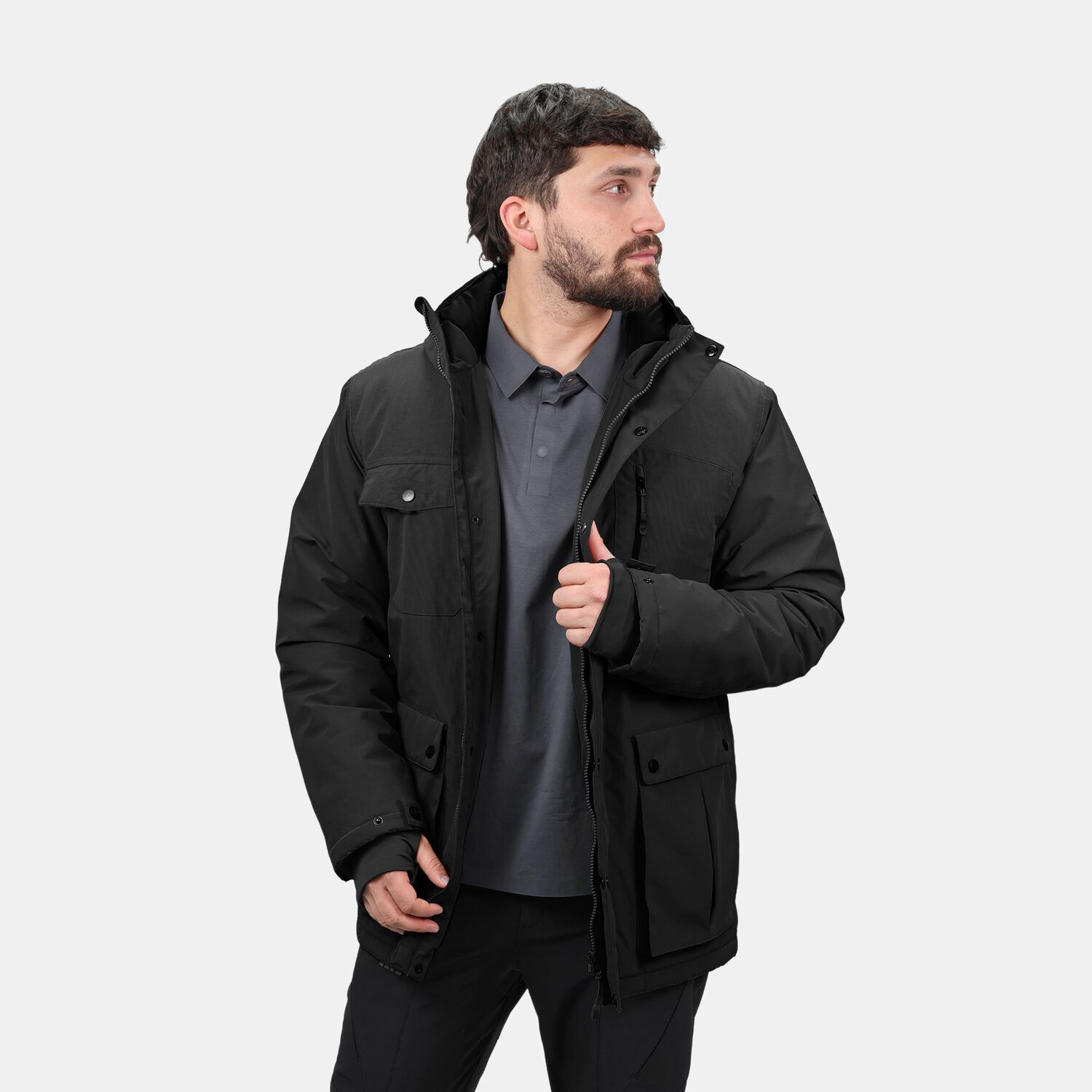 Parka Hw Kodiak Negro image number 3.0