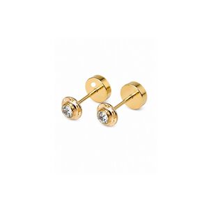 Aros Abridores Chat&oacute;n Circ&oacute;n 4mm N1 Oro 14k Beb&eacute;