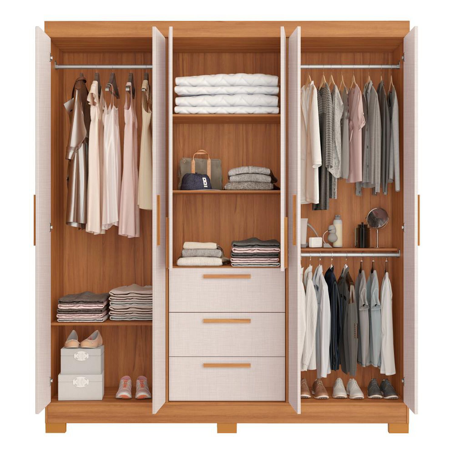 Cl&oacute;set Casaideal Francesco / 6 Puertas / 3 Cajones image number 2.0