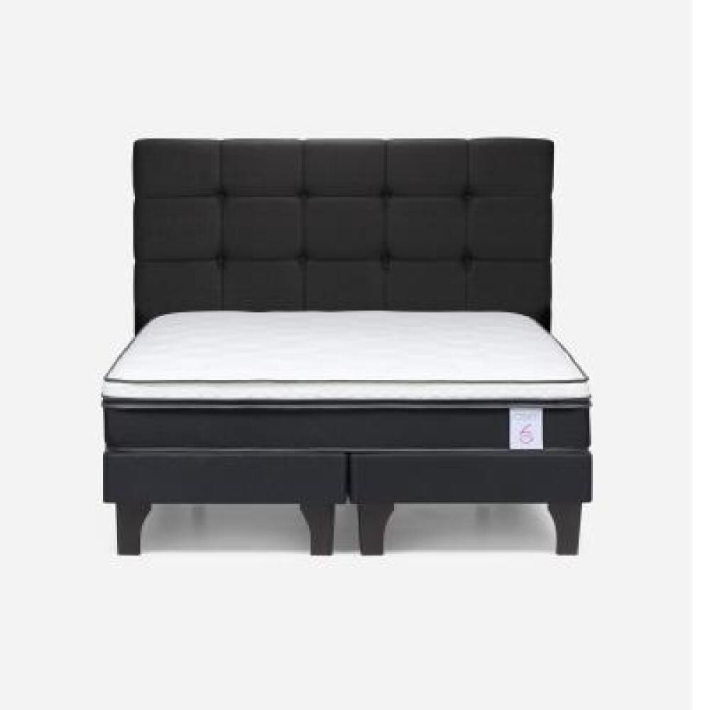 Cama Europea Rosen New Style 6 / 2 Plazas / Base Dividida + Respaldo image number 7.0