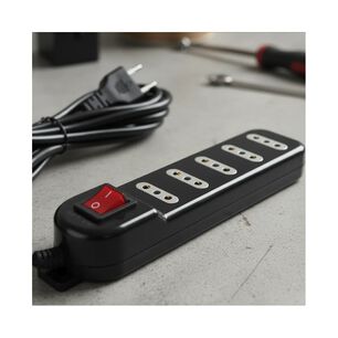 Alargador Macrotel 6 Tomas 3m Con Switch Negro