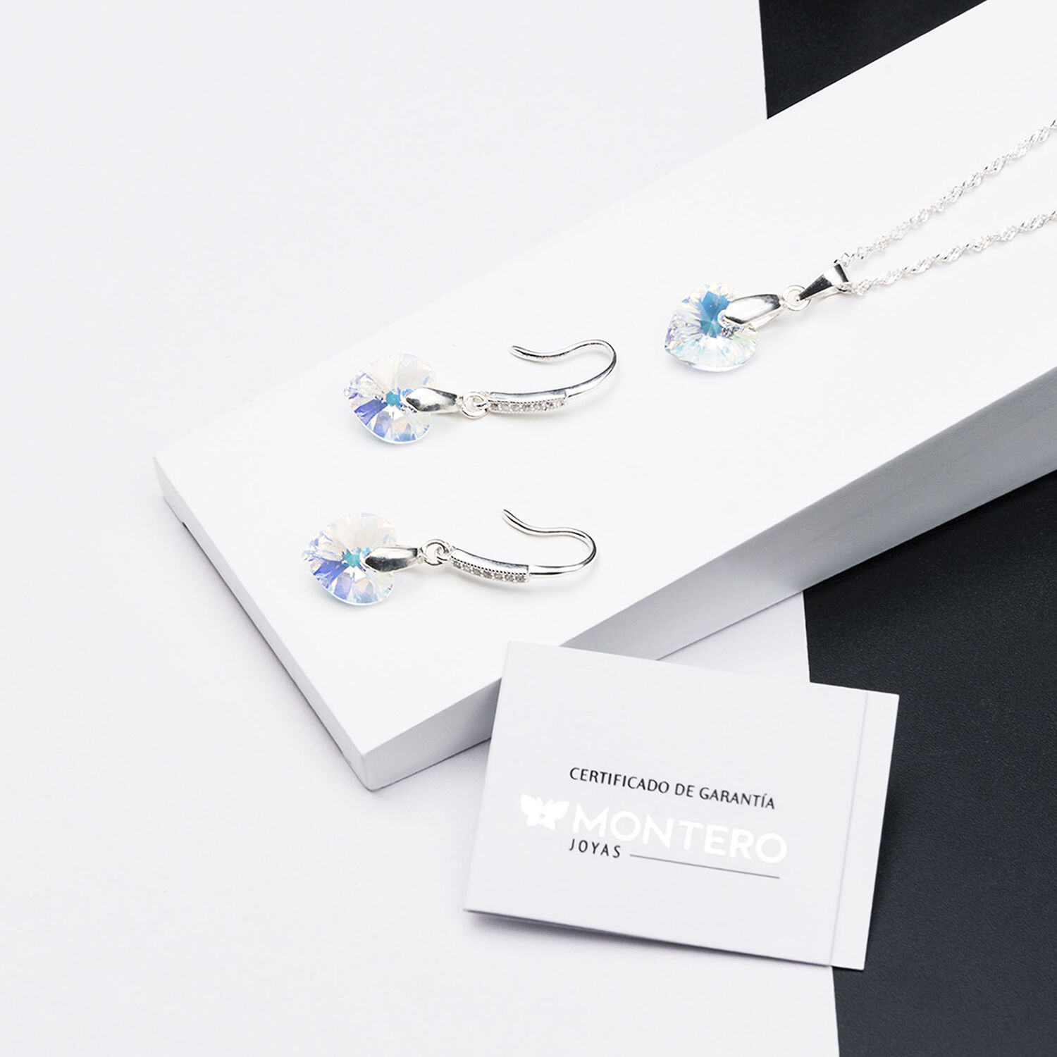 Conjunto Romance Cristales Genuinos Aurora Boreal image number 1.0