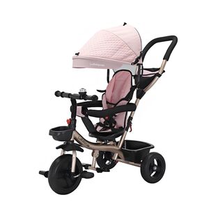 Triciclo 3 En 1 Con Apoya Pies 360lubabycas Rosado