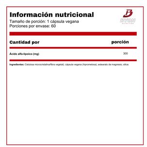 Acido Alfa Lipoico 300 Mg Ala 60 Caps