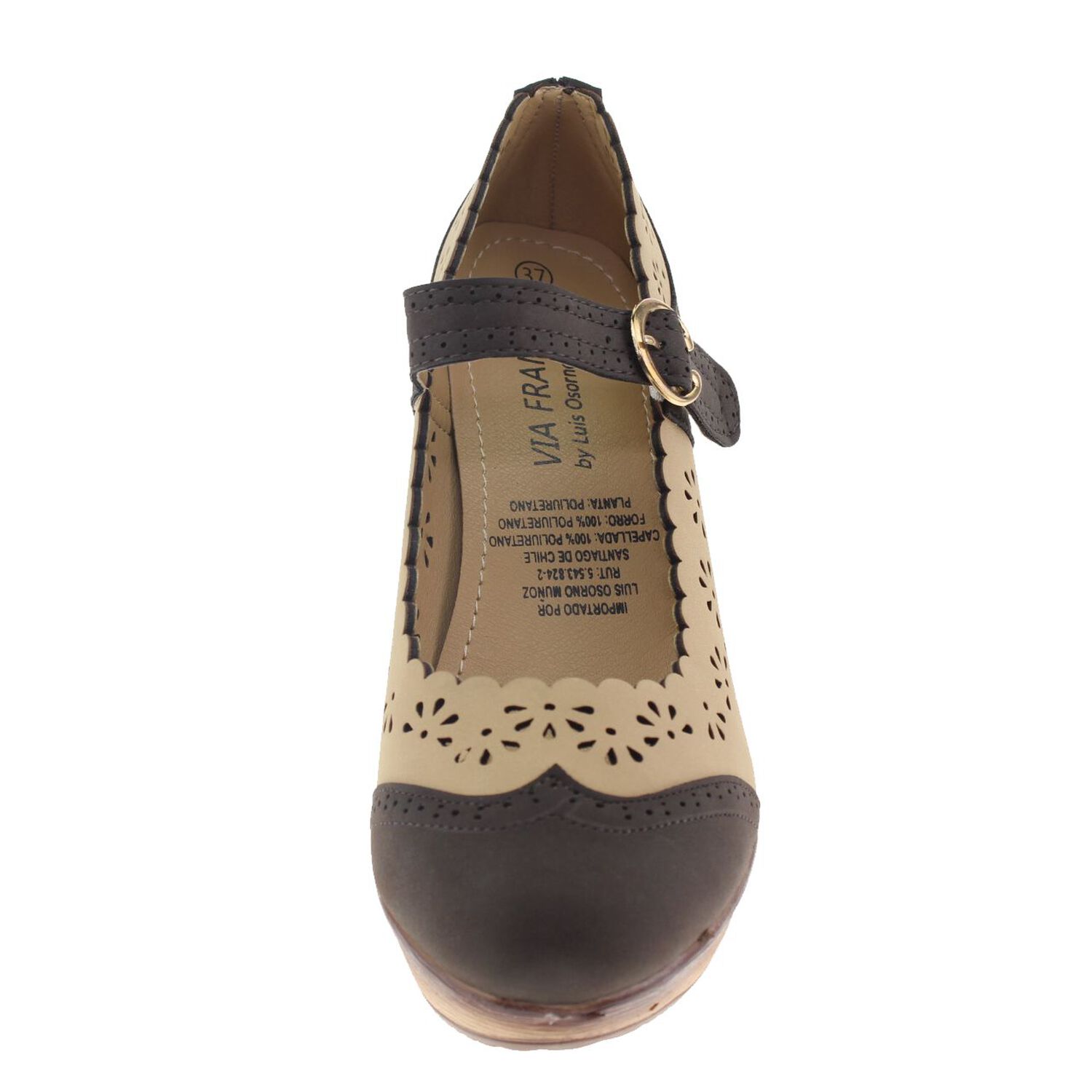 Zapato Beige/black V&iacute;a Franca Art. 5cm138902beigeblack image number 3.0