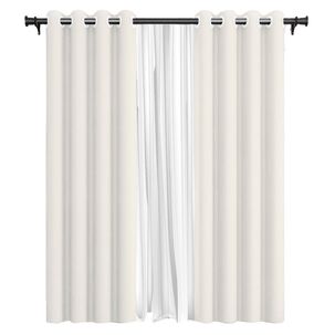 Cortina De Tela Blackout + Velo Vincenzi Gris Grafito / 140x220 Cm