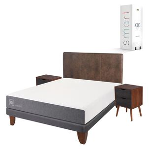 Cama Europea Cic Smart / 2 Plazas / Base Normal + Set De Maderas