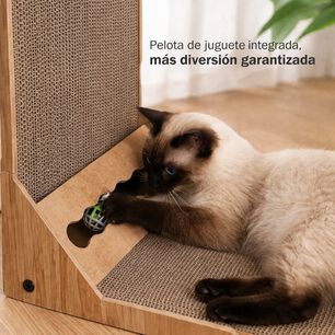 Rascador Para Gatos Madera Forma L Resistente Duradero
