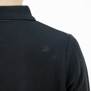 Polera Pique Quebec Manga Larga Negro Mujer
