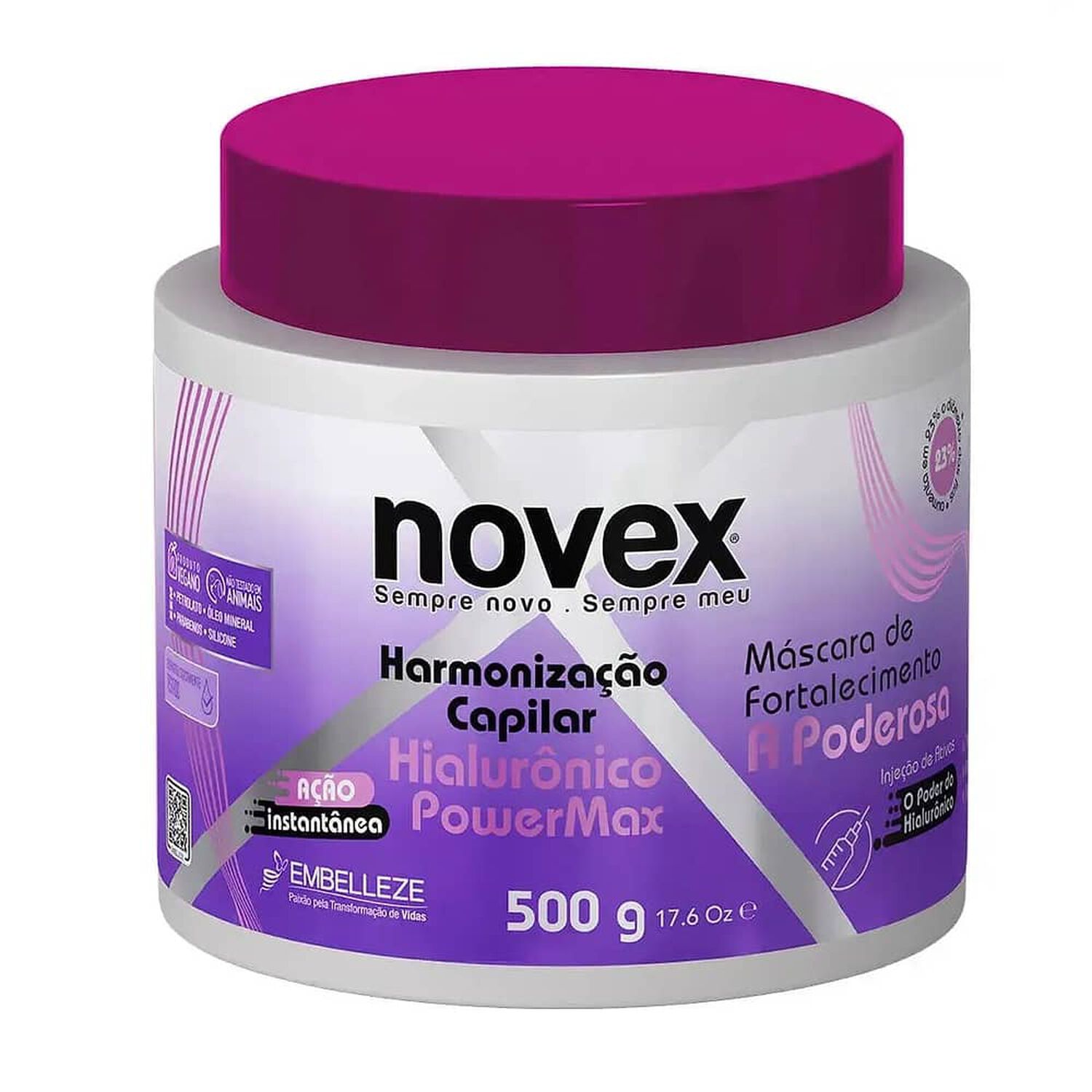 Mascara Hialuronico Power Max 500g Novex image number 1.0